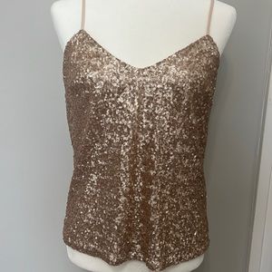 ASOS Gold sequin Tank Top, Size 4